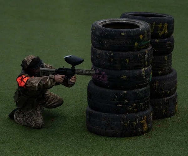 Batumi Gürcistan Aralık 2021 Paintball Yarışması — Stok fotoğraf