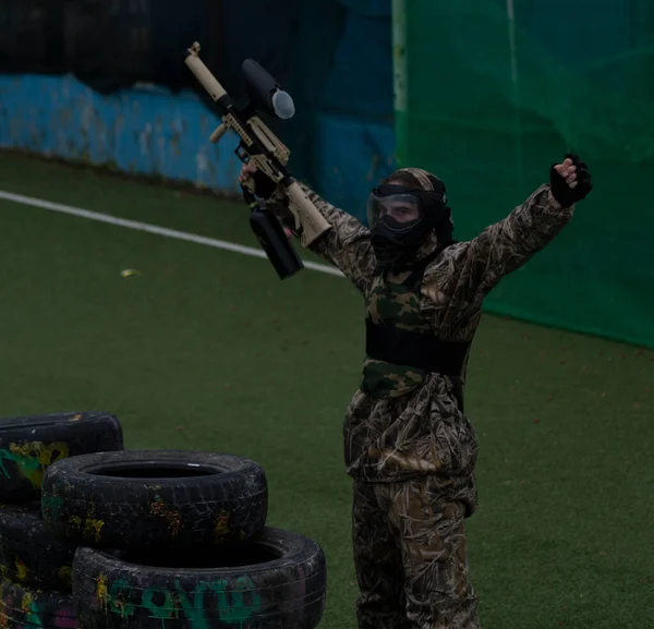 Batumi Georgien December 2021 Paintballtävling — Stockfoto