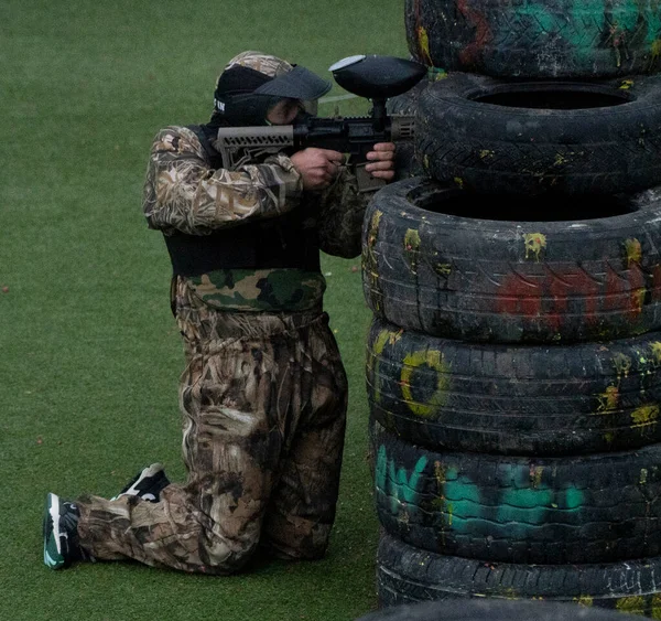 Batumi Georgien December 2021 Paintballtävling — Stockfoto