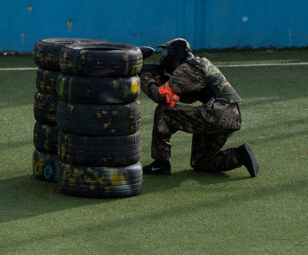 Batumi Gürcistan Aralık 2021 Paintball Yarışması — Stok fotoğraf