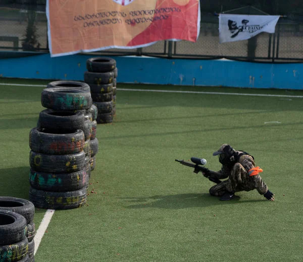 Batumi Gürcistan Aralık 2021 Paintball Yarışması — Stok fotoğraf