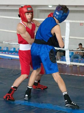 Batumi, Gürcistan - 12 Aralık 2021: Boks turnuvası