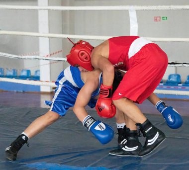 Batumi, Gürcistan - 12 Aralık 2021: Boks turnuvası