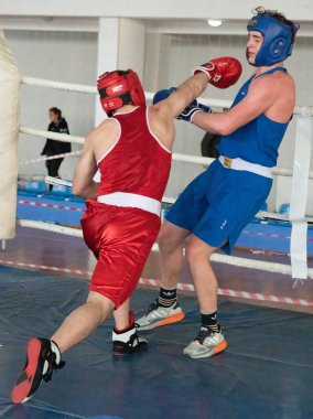 Batumi, Gürcistan - 12 Aralık 2021: Boks turnuvası