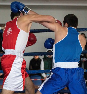 Batumi, Gürcistan - 12 Aralık 2021: Boks turnuvası