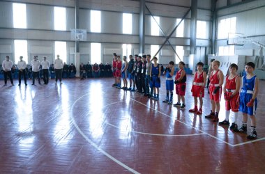 Batumi, Gürcistan - 12 Aralık 2021: Boks turnuvası