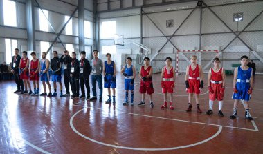 Batumi, Gürcistan - 12 Aralık 2021: Boks turnuvası