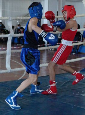 Batumi, Gürcistan - 12 Aralık 2021: Boks turnuvası