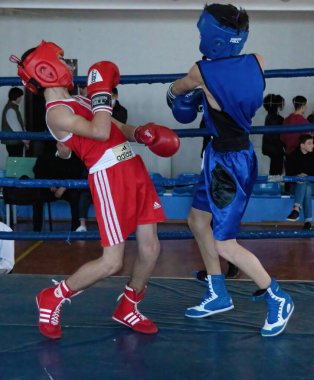 Batumi, Gürcistan - 12 Aralık 2021: Boks turnuvası