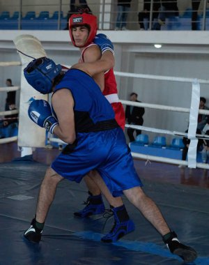 Batumi, Gürcistan - 12 Aralık 2021: Boks turnuvası