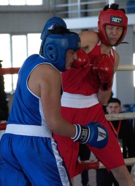 Batumi, Gürcistan - 12 Aralık 2021: Boks turnuvası