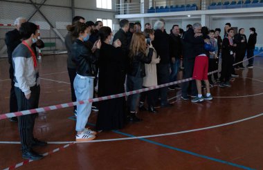 Batumi, Gürcistan - 12 Aralık 2021: Boks turnuvası