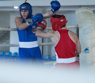 Batumi, Gürcistan - 12 Aralık 2021: Boks turnuvası