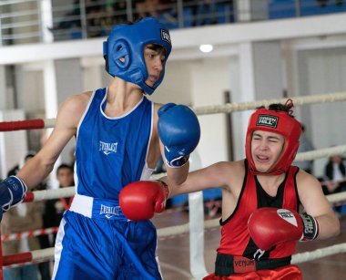 Batumi, Gürcistan - 12 Aralık 2021: Boks turnuvası