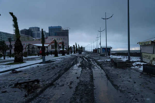 Бульвар Батуми После Шторма — стоковое фото