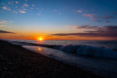 Şubat 'ta Karadeniz' de gün batımı