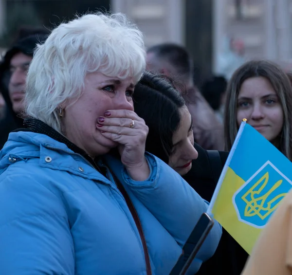 바투미 조지아 우크라이나 전쟁에 반대하는 사람들을 지지하는 로열티 프리 스톡 사진