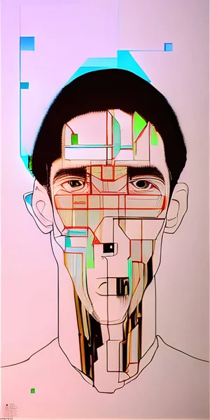 Digital portrait of a modern person