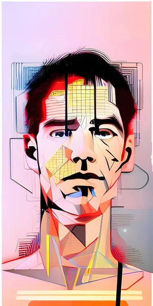 Digital portrait of a modern person