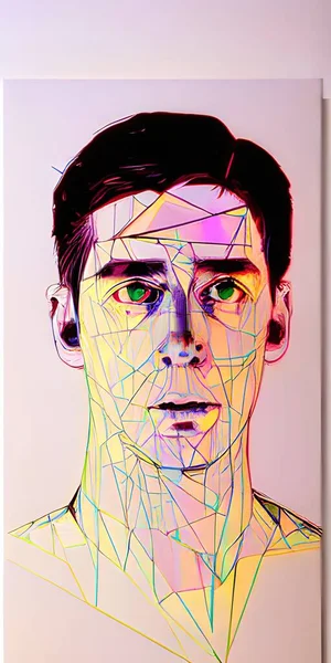 Digital portrait of a modern person