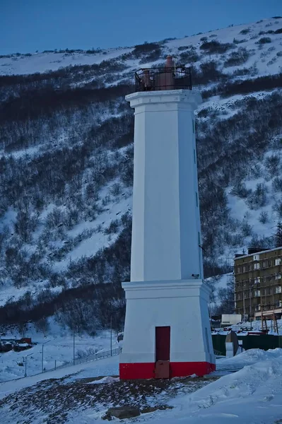 Gate Lighthouse Shore Nagaevskaya Bay Sea Okhotsk — Zdjęcie stockowe