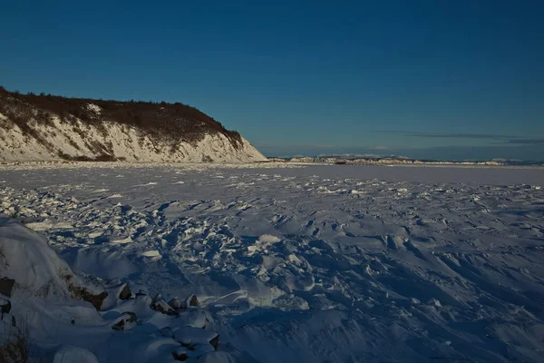 Ice Fields Gertner Bay Sea Okhotsk — Stock fotografie