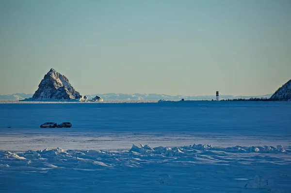 Ice Fields Gertner Bay Sea Okhotsk — 스톡 사진