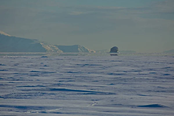 Ice Fields Gertner Bay Sea Okhotsk — 스톡 사진