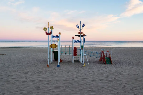 Playground Villajoyosa Beach Valencian Community Spain — Stock Photo, Image