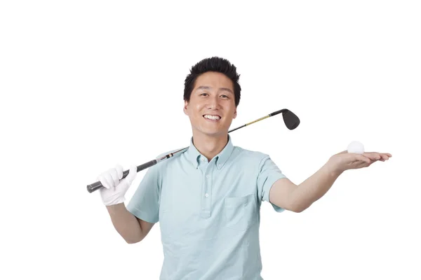 ゴルフの若い男 — ストック写真