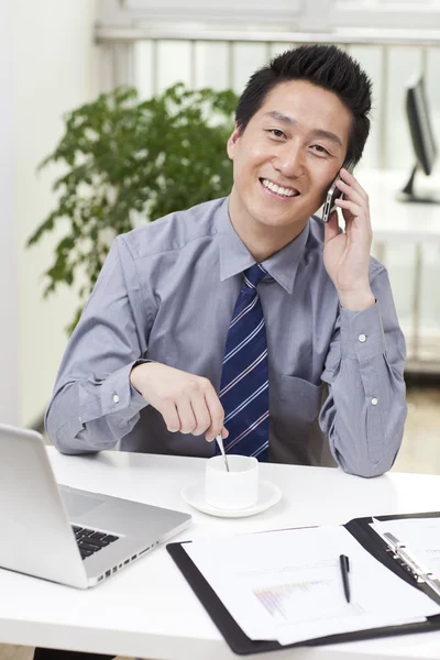 Hombre de negocios usando portátil —  Fotos de Stock