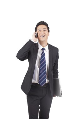 iş adamı ile leptop