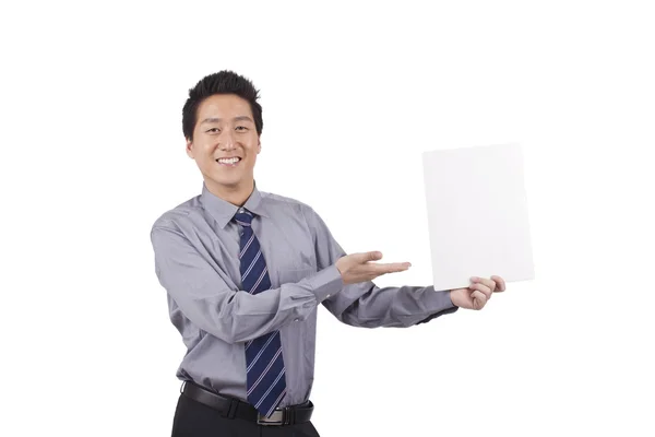 Business man with list — Stock Photo, Image