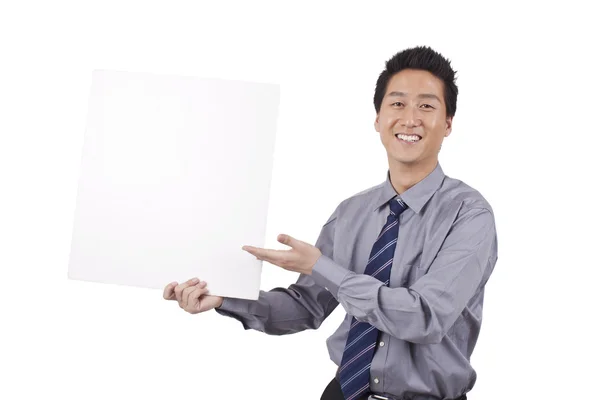 Business man with list — Stock Photo, Image