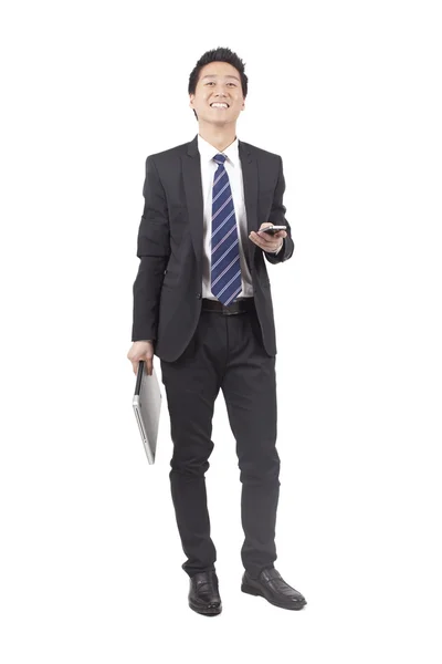 Business man with leptop — Stock Photo, Image