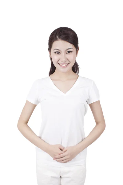 Woman smiling at camera — Stock Photo, Image