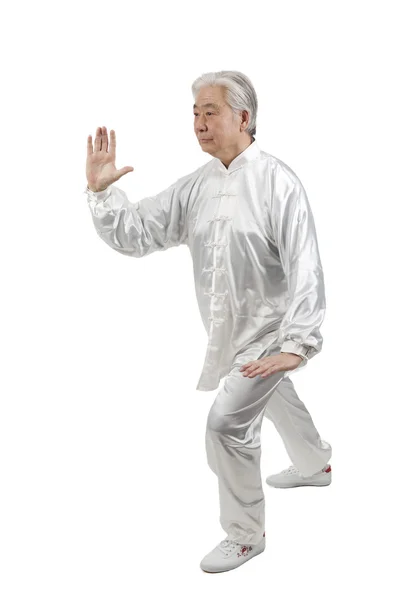 Uomo che fa tai chi — Foto Stock