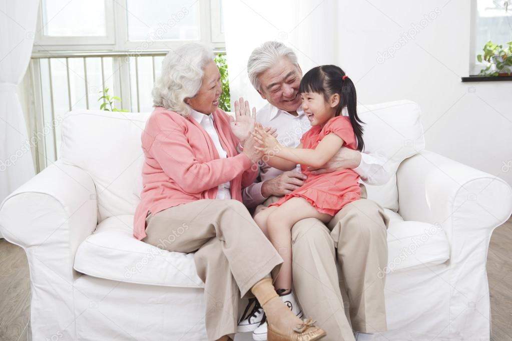 Couple with granddaughter
