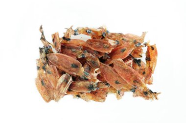 Yemek pişirme kültürü için kurutulmuş mürekkep balığı..