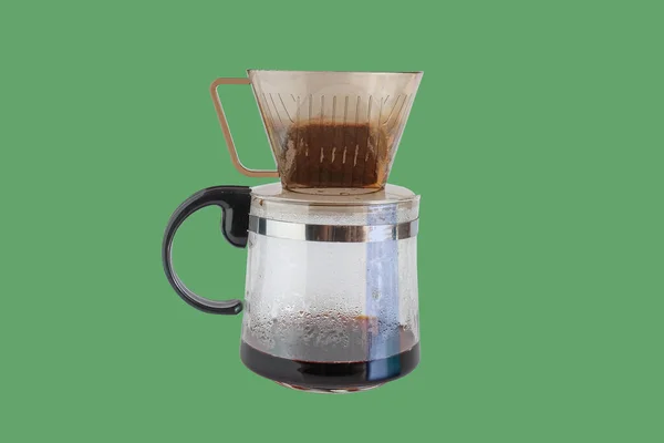 Lifestyle Concept Het Maken Van Koffie Door Het Gieten Van — Stockfoto