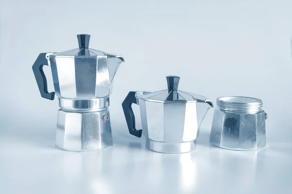 Mokka Kanne Hausgemachte Kaffeebrühe Hintergrund — Stockfoto