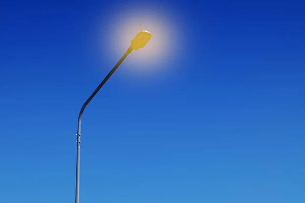 Napenergia Kék Égbolt Lámpaoszlopához — Stock Fotó
