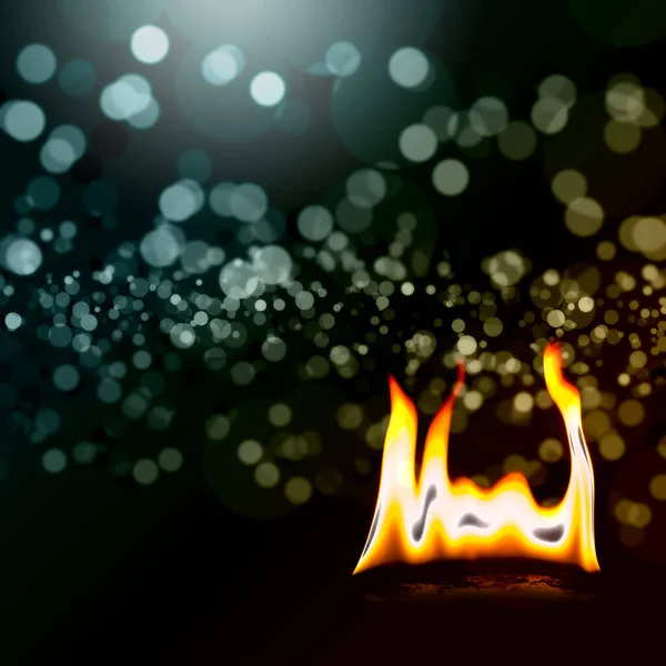 Światło Ognia Refleksyjne Błyszczącym Bokeh Abstrakcyjne Rozmyte Tło — Zdjęcie stockowe