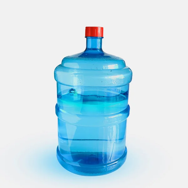 Mineral Water Bottles Blue Red Cap — Stok Foto