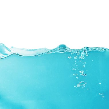 Fresh water surface with splash and air bubbles .