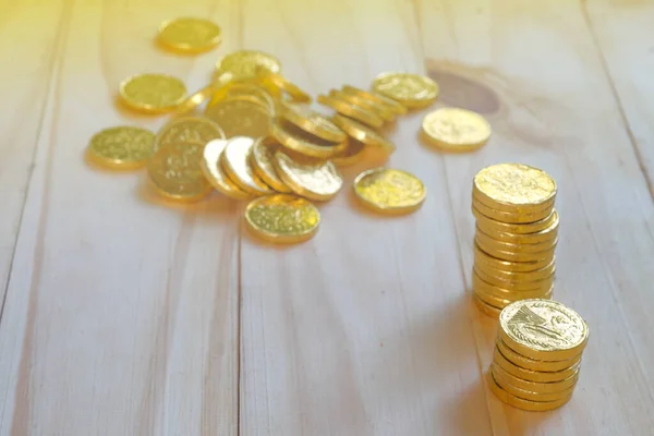 Stack Gold Coins Background Business Concept —  Fotos de Stock