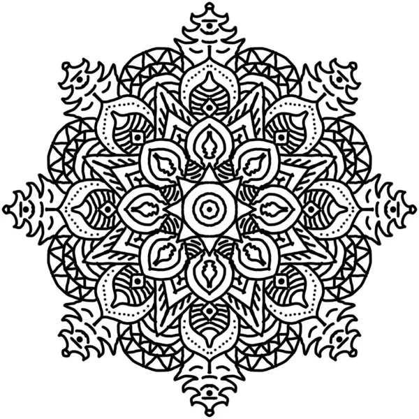 Mandala Ornament Pattern Decorative Elements Hand Drawn Background — Stock Photo, Image