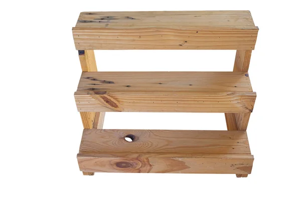 Wood Shelves Made Pine Wood — Stock Photo, Image