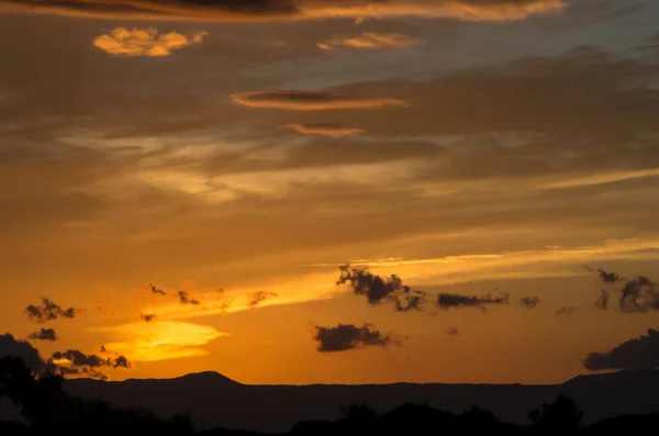 Pôr do sol nublado em Creta — Fotografia de Stock