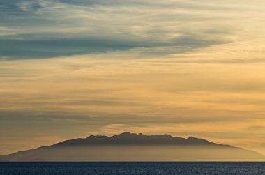 Elba Adası'nda günbatımı
